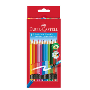 FABER-CASTELL Цветни моливи, изтриваеми 12 цвята