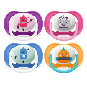 AVENT Силиконови залъгалки 2 бр. 6-18 м. ULTRA AIR HAPPY