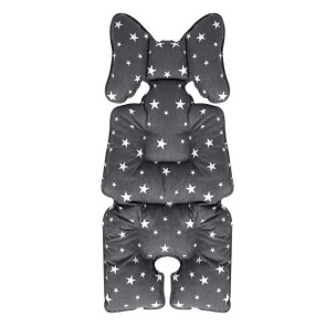 SEVI BABY Възглавница за количка и стол за кола и хранене - сиви звезди