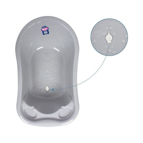 SEVI BABY Вана с изход за оттичане - сива