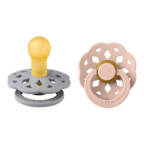 BIBS Залъгалки 2 бр. каучук 0-6 м. BOHEME CLOUD/BLUSH