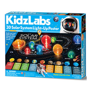 4М Светещ 3d плакат слънчева система