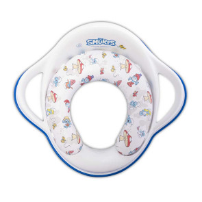 LORELLI Мека седалка за тоалетна чиния с дръжки THE SMURFS WHITE