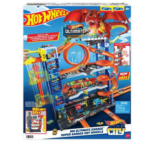 Hot Wheels® Мега гараж с Дракон - City Ultimate Garage™ с 2 колички