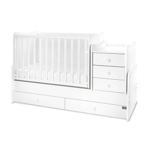 LORELLI Classic Трансформиращо се легло-люлка 70/160 см. MAXI PLUS БЯЛ