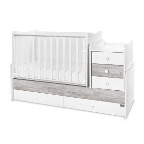LORELLI Classic Трансформиращо се легло-люлка 70/160 см. MAXI PLUS БЯЛО/АРТ