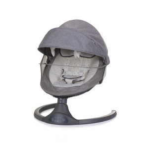 CHIPOLINO Електрическа бебешка люлка - шезлонг BRIDA ГРАНИТ