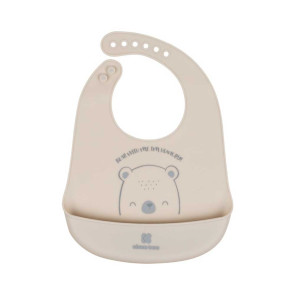 KIKKA BOO Силиконов лигавник BEAR WITH ME GREY