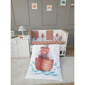 Babyhome Комплект за бебешко легло 60/120 см - мече