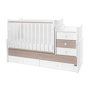 LORELLI Classic Трансформиращо се легло-люлка 70/160 см. MAXI PLUS БЯЛО/КЕХЛИБАР