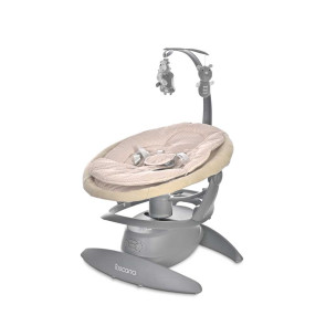 LORELLI Premium Електрическа люлка-шезлонг 2в1 TOSCANA 360° BEIGE DOTS