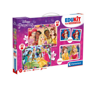 CLEMENTONI EDUKIT 4 в 1 Пъзел + Игри Disney Princess