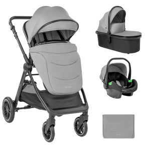 KIKKA BOO Комбинирана количка 3в1 AVA GREY