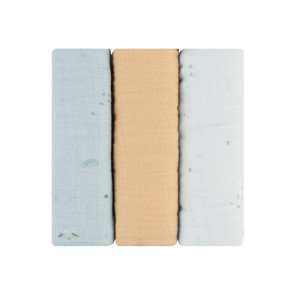 KIKKA BOO К-кт муселинови пелени 3бр 75х75 см SLEEPY SHEEP