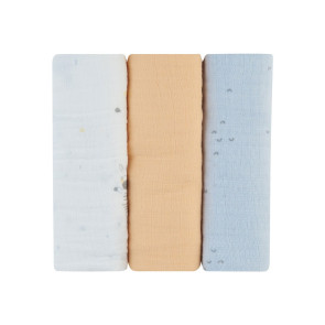 KIKKA BOO К-кт муселинови пелени 3бр 75х75 см STRIPY FRIENDS