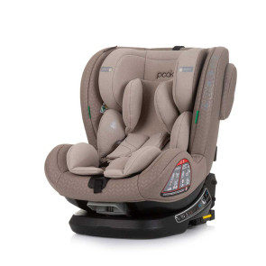 CHIPOLINO Стол за кола PEAK 360° I-SIZE (40-150 см) ISOFIX МАКАДАМИЯ