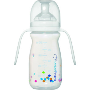 BBC Шише с дръжки PP 240 мл. 4+м NATURAL COMFORT БЯЛО