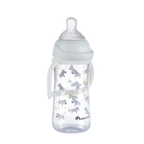 BBC Шише с дръжки PP 270 мл. 6+м PHYSIO EASY CLIP SAVANNAH БЯЛО