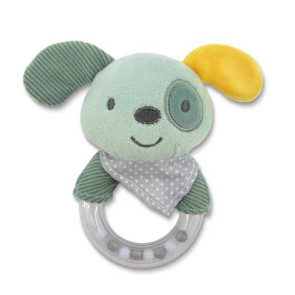 LORELLI Toys Дрънкалка КРЪГ NATURAL КУЧЕ ЗЕЛЕНО