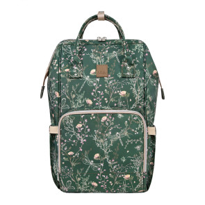 KIKKA BOO Чанта - раница за количка SIENA LUXE SECRET GARDEN DEEP GREEN