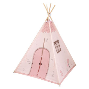 KIKKA BOO Дървена детска палатка PINK HOUSE