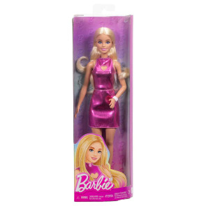 Barbie® Fashionistas™ Кукла с руса коса и металик розова рокля