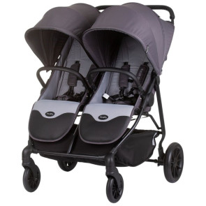 CHIPOLINO Комбинирана количка за близнаци TOP STARS АНТРАЦИТ