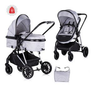 CHIPOLINO Комбинирана количка АУРА ОБЛАЧНО СИВО