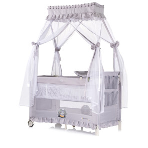 CHIPOLINO Кошара на 2 нива с балдахин PALACE ХИПО СИВА