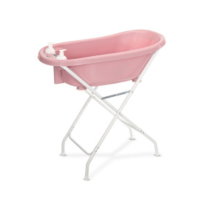 LORELLI CLASSIC Комплект вана + стойка, подложка за къпане, термометър 88 см. NORDIC PINK