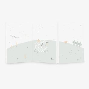 KIKKA BOO Сгъваем матрак 60/120/5 см. SLEEPY SHEEP ЗЕЛЕН