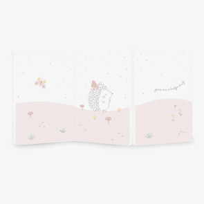 KIKKA BOO Сгъваем матрак 60/120/5 см. HEDGE-HUGS РОЗОВ