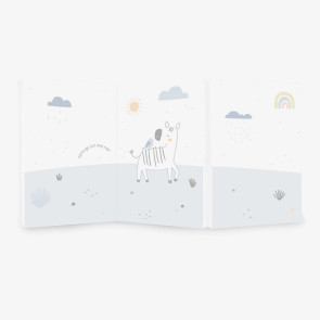 KIKKA BOO Сгъваем матрак 60/120/5 см. STRIPY FRIENDS СИН