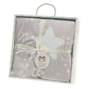 GAMBERRITOS Одеяло с шерпа 80х110 см ЗВЕЗДА СИВО