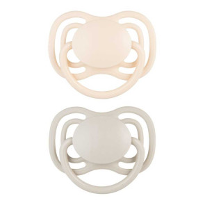CANPOL Силиконови симетрични залъгалки 2 бр. 0-6м NUDE KREM