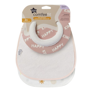 TOMMEE TIPPEE Двустранен текстилен розов лигавник 0+м.