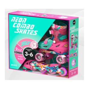 YVOLUTION NEON РОЛЕРИ 2В1 30-33 FLORAL