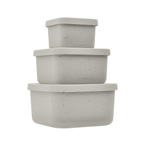 KIKKA BOO К-кт кутии за храна 3 бр. PLATINUM SILICONE SAND