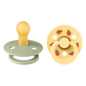 BIBS Залъгалки 2 бр. каучук 6-18 м. COLOUR PIN LADYBUG/SAGE