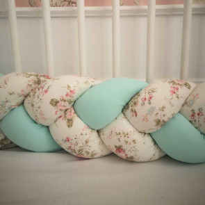 BLOSSOM Плетен обиколник 330 см МЕНТА/ЦВЕТЯ