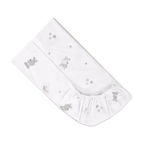 LORELLI Classic Чаршаф с ластик РАНФОРС 70/140 см. LITTLE RABBITS GREY