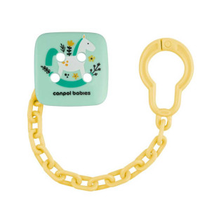 CANPOL Клипс за залъгалка с верижка TOYS ЗЕЛЕН