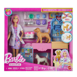 Barbie Careers Комплект За Игра С Кукла "Ветеринарна Клиника"