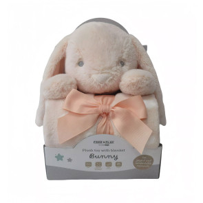 FREEON FREE2PLAY Одеяло 75х90 см + играчка ЗАЙЧЕ ОРАНЖЕВО