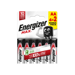 ENERGIZER Батерии MAX алкални AA (4+2 бр.)