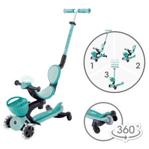 GLOBBER Тротинетка 5в1 GO UP BABY LEARN LIGHTS 360 МЕНТА