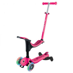 GLOBBER Тротинетка 4в1 GO UP SPORTY LIGHTS 360 РОЗОВА