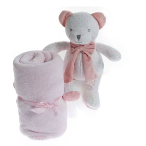 GAMBERRITOS Одеяло с играчка МЕЧЕ РОЗОВО