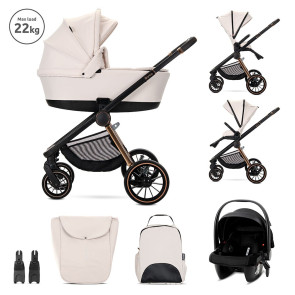 LORELLI Premium Комбинирана количка 3в1 BIANKA BEIGE LATTE