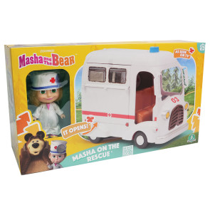 MASHA&BEAR Линейка с Кукла Маша 12 см и Аксесоари